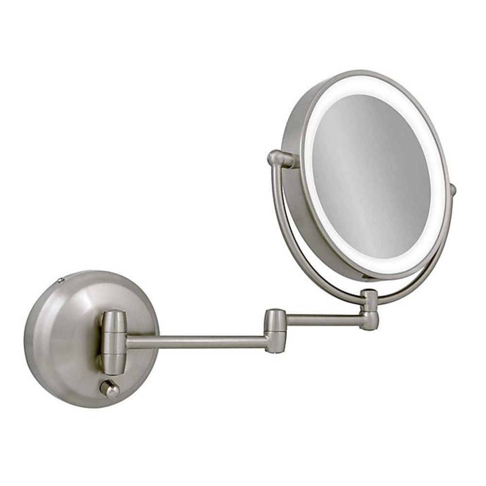 Zadro™ 10X/1X Dual-Sided Round LED Wall mirror